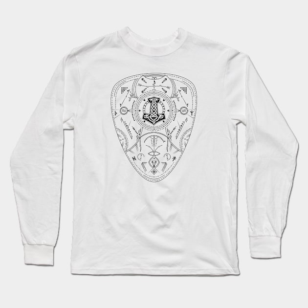 Mjolnir - The Hammer of Thor | Norse Pagan Symbol Long Sleeve T-Shirt by CelestialStudio